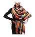 ARJOSA Pashmina Knitted Plaid Checked Pattern Scarf Wrap Shawl for Women