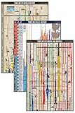 Set of 3 History Timeline Posters