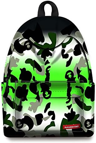 HANRUI Cool Multipurpose Backpack Shoulder Bookbag Color Printing School Bags (camouflage-2)