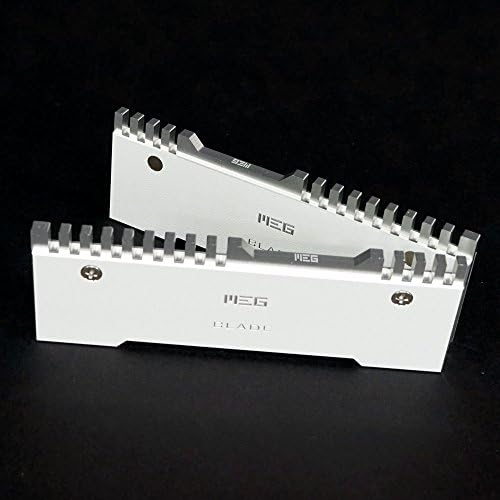 Memory Spreader Heat Sink Cooler Aluminum 2 pack Silver White of cnc craft design With Thermal Pads
