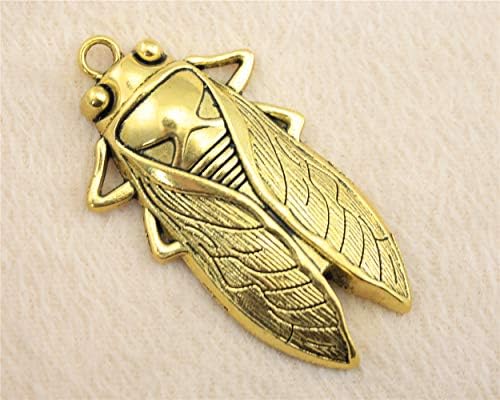 NEWME 5Pcs Cicada Charms Pendant for DIY Jewelry Wholesale Crafting Bracelet and Necklace Making