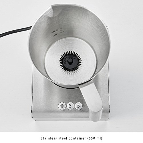 ProfiCook® Milchaufschäumer mit HeiÃ- und Kaltfunktion | Milchaufschäumer elektrisch mit 6 Funktionen | Milchschäumer für div. Milchsorten geeignet | ca. 500ml Schaum | Edelstahlgehäuse | PC-MS 1032 – Bild 3