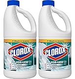 Clorox Splash-Less Bleach, Clean Linen Scent, 55 Ounces, 2 Pack (110 Ounces Total)