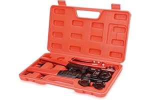 IWISS iCrimp PEX Crimping Tool Kit for 3/8 inch, 1/2 inch, 3/4 inch, 1 inch Pex Copper Crimp Rings, c/w PEX Cutter,Go-no-go Gauge, Meets ASTM F1807 Standard
