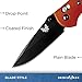 Benchmade - Griptilian 551 Knife, Plain Drop-Point, Coated Finish, Orange Handle