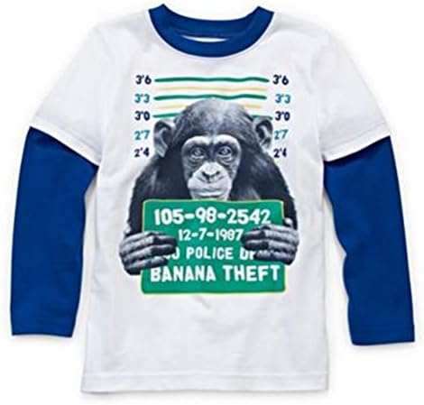Okie Dokie Toddler Banana Thief Chimp Mugshot Long-Sleeve T-Shirt
