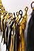 Tissue Paper Tassel Garland (18 Tassels) Tassel Garland Banner for Gold Wedding，Graduation, Wedding, Bridal Showers, Birthday Party, Baby Shower, Event & Party Decor DIY Kits-(Gold Black)