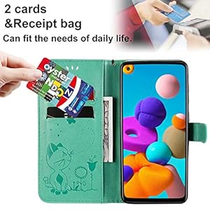 FINEONE Custodia Telefono per Oppo A53s, PU/TPU Flip Portafoglio Magnetica Pieghevole Supporto Protezione Case Cover… - immagine 4