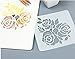 Hyamass 17pcs Mix Pattern Square Shape Hollow Out Painting Stencils Drawing Templates