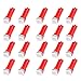 cciyu 20 Pack T5 58 70 73 74 Dashboard Gauge 5050SMD LED Wedge Lamp Bulb Light (20pack red)