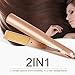 CFMOUR Hair Straightener and Curler 2 in 1 Ceramic Curling Flat Iron Pro for Hair Styling Tools – Goldthumb 1