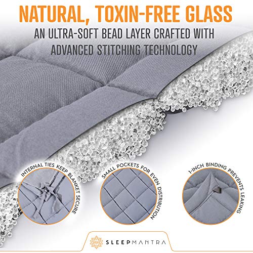 Cooling Weighted blanket for Kids (7lb, 41"x60"), Thick FauxMink and