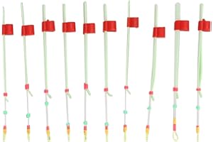 10 Piece Ice Fishing Rod Tip Set,High Visibility Replacement Tips for Winter Ice Fishing Equipment