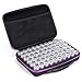 Hipiwe 60 Grids Diamond Painting Storage Case Clear Plastic Diamond Embroidery Box, DIY 5D Diamond Art Craft Accessory Organizer Jewelry Beads Sewing Pills Container Holder (Purple)
