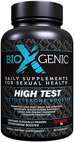 BioXgenic High Test Testosterone Booster for Men Tribulus Terrestris Capsules, 90-Ct.