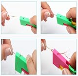 CCLKHY 2 Pieces Needle Threader, Plastic Hand Sewing Tool, Random Color view 3