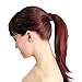 Mia Braided Tonytail Ponytail Wrap Hair Accessory Cuff Braided Synthetic Wig Hair On Elastic Rubber Band for Women, Teens, Dance - Dark Brown Color 1pc
