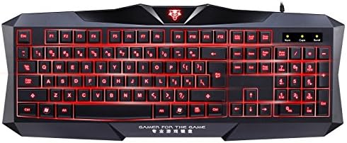 HaiZhi GK60 Backlit Competitive Game Keyboard USB Cable Desktop Computer Keyboard Black (RED)