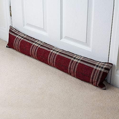 CnA Stores Woven Tartan Check Draught/Draft Excluders With Zipped