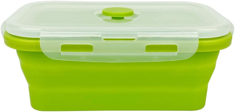 Ewrap Collapsible Food Storage Containers Silicone Collapsible Bowls with Airtight Lids for Camping - Image 4
