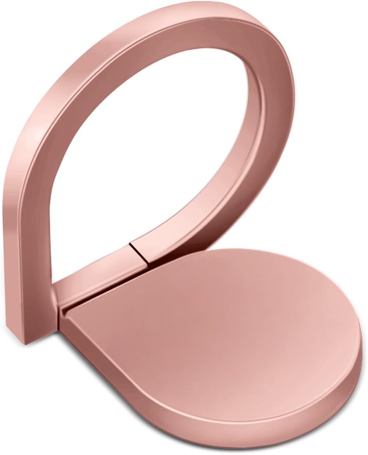 Phone Finger Ring Stand, DIGITWHLE Smart Phone Ring Holder 360°Rotation 180°Flip Ring Stand Grip Mount Finger Loop for iPhone 8 7/7 Plus,Galaxy S8/S8 Plus, ipad, for Magnetic Car Mount -Rose Gold