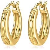 14K Gold Hoop Earrings for Women, Gold Hoop Earrings Well-Polished Chic Hoop Earring Gifts for Women