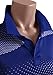 CLOVERY Golf Wear Two Tone Collar Short Sleeve Basic Polo Top Cobalt Medium