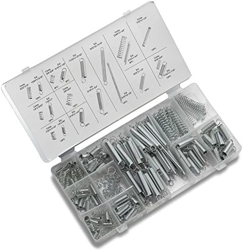 Domeiki 200pc Spring Assortment Set Zinc Plated Steel Compression Carburetor Extension