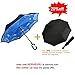 G4Free 48 Inch Folding Travel Umbrella 9 Ribs Double Canopy Auto Open Close