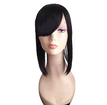 Amazon Com Remeehi 14inch 100 Human Hair Topper With Flat Bangs