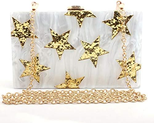 Stars Acrylic Clutch Box Evening Handbags for Women Party Bag Vintage Banquet Shoulder Messenger Bag Dinner Bag