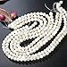 HAAMIIQII 60pcs 6mm Natural Mother of Pearl Shell Beads Round Loose Gemstone Beads for Jewelry Making Strand 15 Inch
