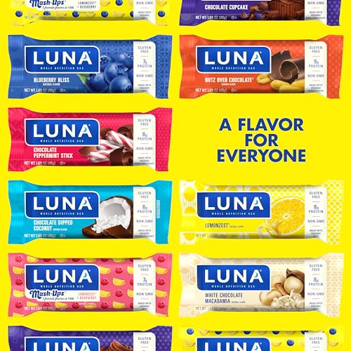 LUNA BAR – LEMONZEST FLAVOR – GLUTEN FREE SNACK BARS – NON-GMO – PROTEIN BARS – MADE WITH ORGANIC OATS – VALUE PACK (12 PACK)