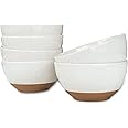 Mora Ceramic Small Dessert Bowls - 16oz, Set of 6 - Microwave, Oven and Dishwasher Safe, For Rice, Ice Cream, Soup, Snacks, Cereal, Chili, Side Dishes etc - Microwavable Kitchen Bowl, Vanilla White