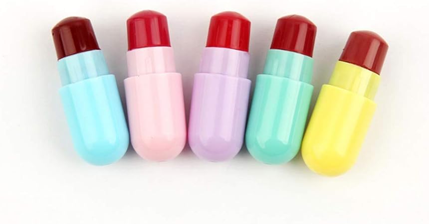 Amazon Co Jp Flightbird 口紅 5本セット リップティント 落ちない リップケアオイル 化粧品 カプセルデザイン 防水 ノンスティックカップ 保湿口紅 プレゼント 車 バイク