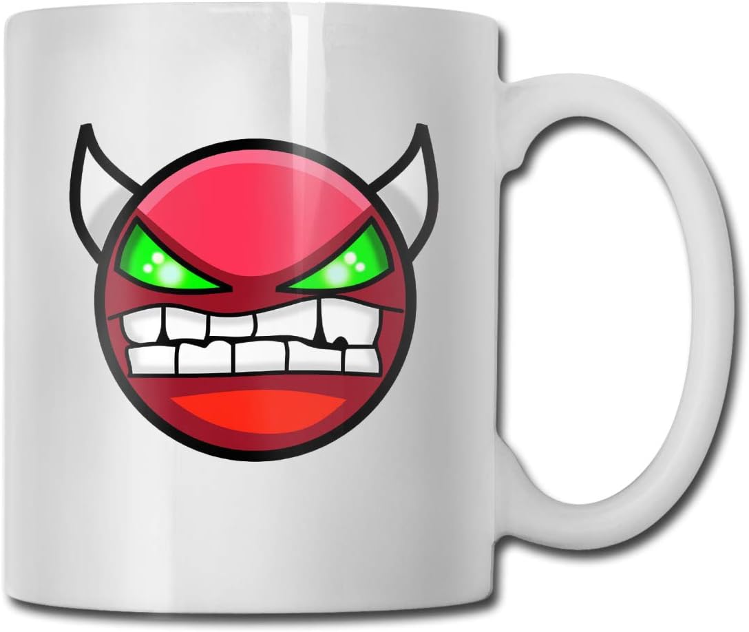 Geometry Dash Funny Coffee Mug Tea Cup, Novelty Birthday Gift Ideas For Men Women Friend(11 Oz)