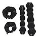 iWenSheneg Hot Buns 4 Pieces Magic Hair Styling Twist Ring Former Shaper Chignon Bun Maker Curler Accessory ( 2 Large & 2 Small) (Black)