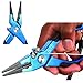 BITE Professional Aluminum Saltwater Fishing Pliers -Spring Loaded-Rubber Insert Grips-Tungsten Carbide Cutters-WITH a SET of REPLACEMENT CARBIDE CUTTERS & PREMIUM CLIP SHEATH