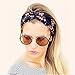Adecco LLC 6 Pack Headbands for Women Boho Cute Elastic Hairbands Turban Stretchy Floral Style Criss Cross Head Wrap