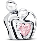 BOIGEGU Plated Silver Couple Hug Charm for Pandora Bracelets Lover Bead Embrace Characters Pendent Birthday/Valentine's Day Gift For Couples