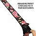 TrueSHOT Digital Camera Neck Strap with Accessory Storage Pockets & Floral Pattern Design - by USA Gear - Works With Nikon Coolpix L340 , D3300 , D7200 and More Nikon Cameras