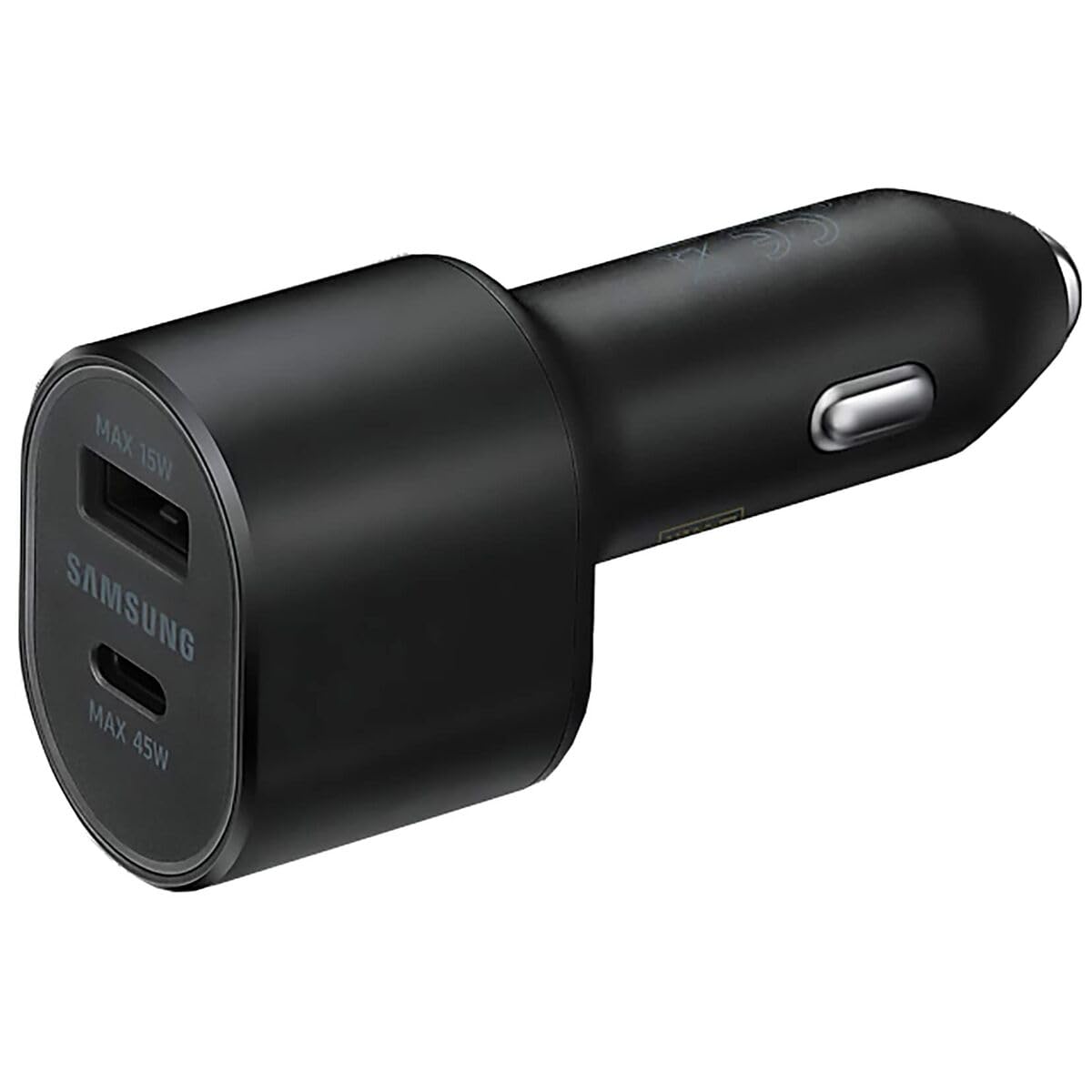 Samsung Super Fast Dual Car Charger (45W+15W) Dual Ports USB-C & USB-A - Black - EP-L5300XBEGWW