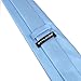 Stylefad Men's Solid Plaid Wide Neck Tie Set Hanky Cufflink Light Sky Blue