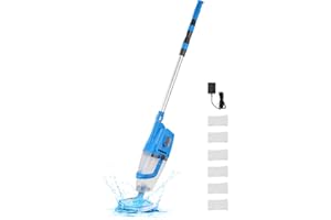 VEVOR Pool Vacuum, 26 GPM Handheld Cordless Hot Tub Vacuum with Extension Pole, for Deep Cleaning & Strong Suction, Rechargeable Pool Cleaner, Running up to 1Hour, for Above Ground/Inground Pool Spas