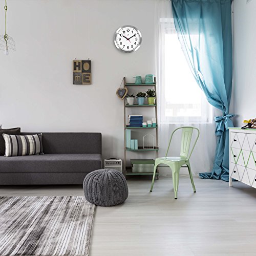 image for Zoyer Large Wall Clock 12 Inch Round Non-Tick Silent Decorative Wall C