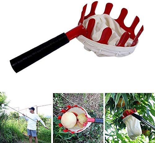 Fruit Picking Tools,Convenient Labor Saving,Practical Horticultural Picking Tools for Harvest Picking Apple Etc,Red