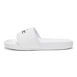 Lacoste Women's Serve Slide, White Croc, 9