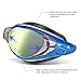 wave Prescription Swim Goggles Mirror Coated, Optical Corrective Swimming Goggles Scratch Resistant, Anti-Fog, UV Protection Nearsighted, Allergy-Free, Free Ear Plugs & Nose Piece (Blue, 2.0)
