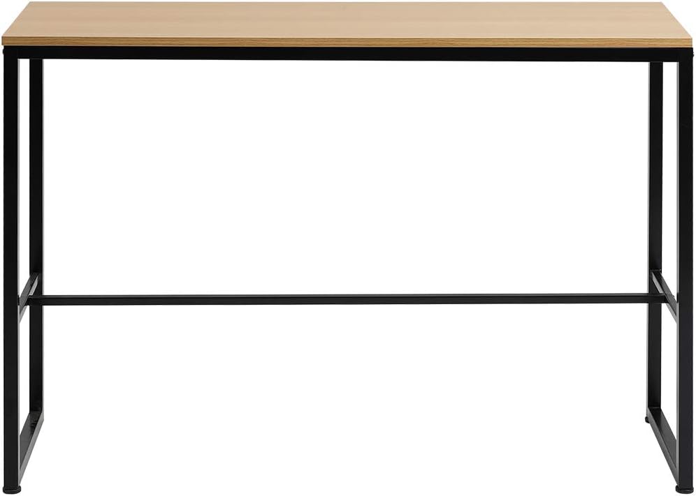Roomnhome Bistro Table/Bar Table, 31.5"/47'' Dining, Solid Metal Frame, Sturdy Table/Bar Table with MDF Top with 29.5" / 33'' Height (Indoor Use Recommended) (Bar Table/Brown): Furniture & Decor