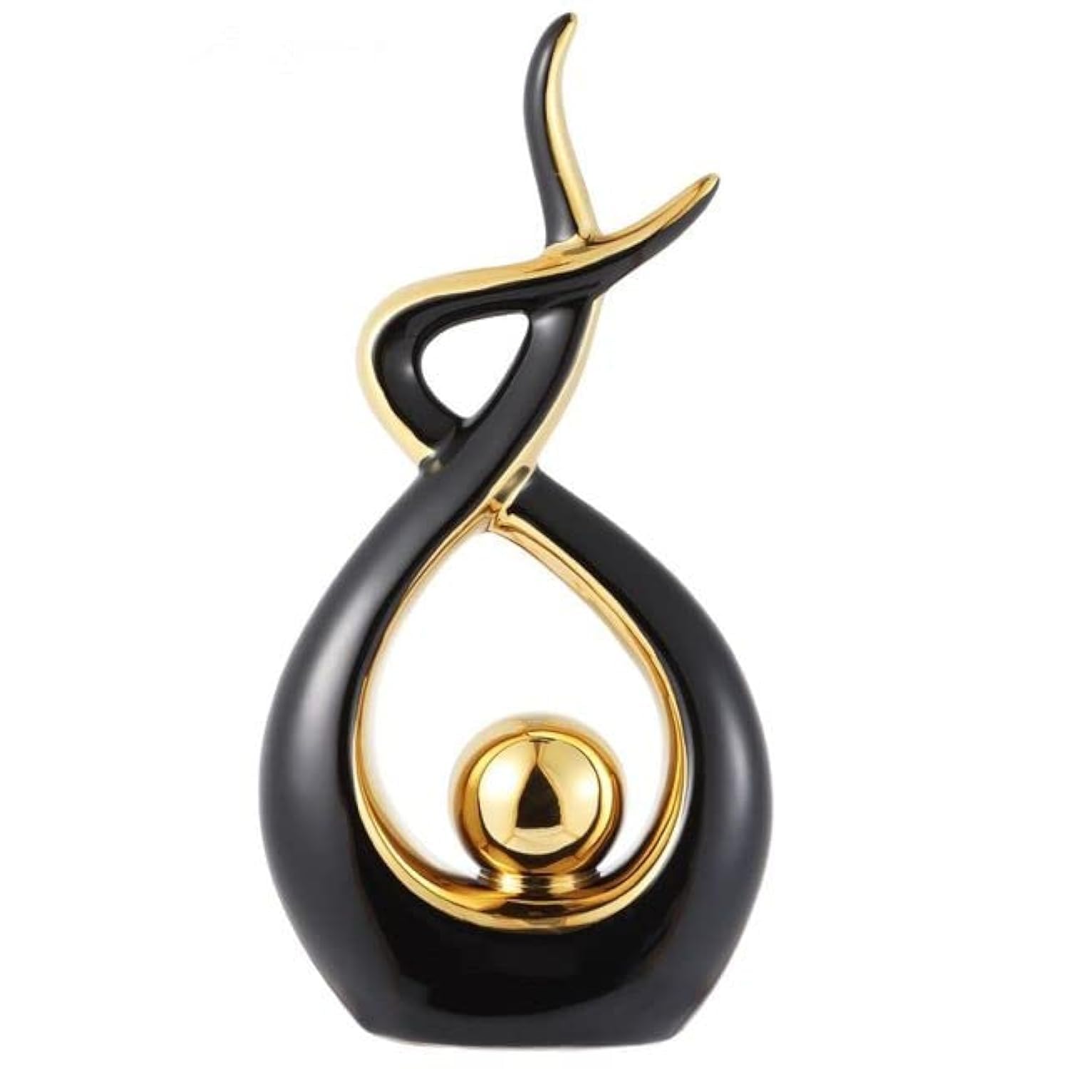 CESTATIVO Home Decor Modern Abstract Art Ceramic Statue, Room Decor, Table Decorations for Living Room Dining Room Office Centerpiece, 31 cm High